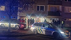 Na pardubické Ciheln� byl hlá�en únik drá�divé látky v panelovém dom�. (22....