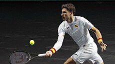 Španělský tenista Pablo Carreno v bojích o Davis Cup