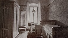 Pokoj lázeských host na snímku z 20. let 20. století.