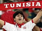 Fanouek Tuniska ped utkáním s Francií.