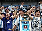 Fanouci Argentiny ped utkáním s Polskem.