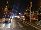 Tramvajový provoz v centru Prahy výrazn komplikuje strená trolej na Palackého...