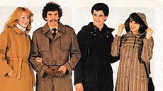 Dámský plášť značky Triola s módně tvarovanými rukávy a manžetou (vlevo) 960...