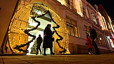Vánoní výzdoba v obchodním centru Zlaté jablko ve Zlín. (2022)