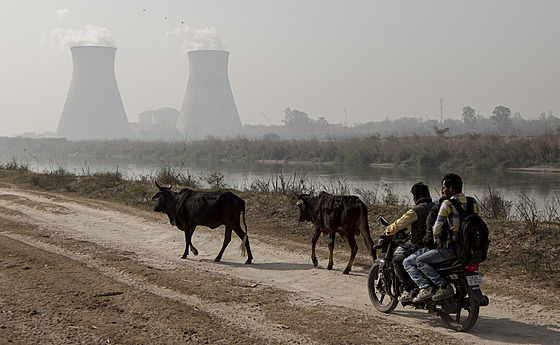 Jaderná elektrárna v indickém stát Uttarpradé (27. bezen 2018)