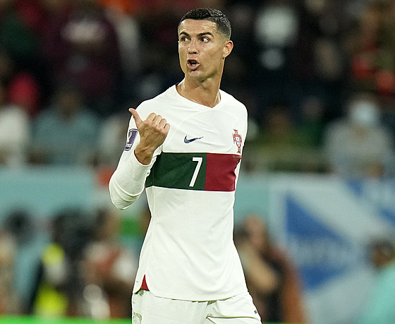 Cristiano Ronaldo v utkání skupiny H proti Koreji na mistrovství svta 2022.