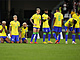 Brazilští fotbalisté během penaltového rozstřelu s Chorvatskem ve čtvrtfinále...
