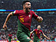 Portugalský útočník Goncalo Ramos se raduje ze svého gólu proti Švýcarsku v...