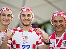 Chorvattí fanouci ped zaátkem utkání s Brazílií.