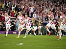 Chorvaté slaví postup do semifinále mistrovství svta.