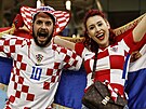 Chorvattí fanouci ped startem osmifinále proti Japonsku