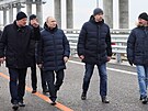 Ruský diktátor Vladimir Putin podle ruských agentur navtívil Kerský most,...