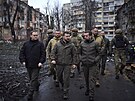 Ukrajinský prezident Volodymyr Zelenskyj pijel v dob ruské invaze na Ukrajinu...