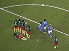 Pímý kop Brazílie v utkání skupiny G s Kamerunem na mistrovství svta 2022.