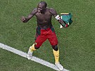 Kamerunský Vincent Aboubakar slaví gól do sít Brazílie na mistrovství svta...