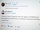Elon Musk reagoval na prosbu uivatele twitteru týkající se odblokování profilu...