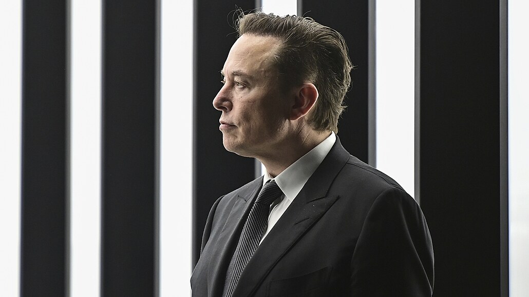 Elon Musk, CEO Tesly se zastnil otevení nové továrny v Berlín. (22. bezna...