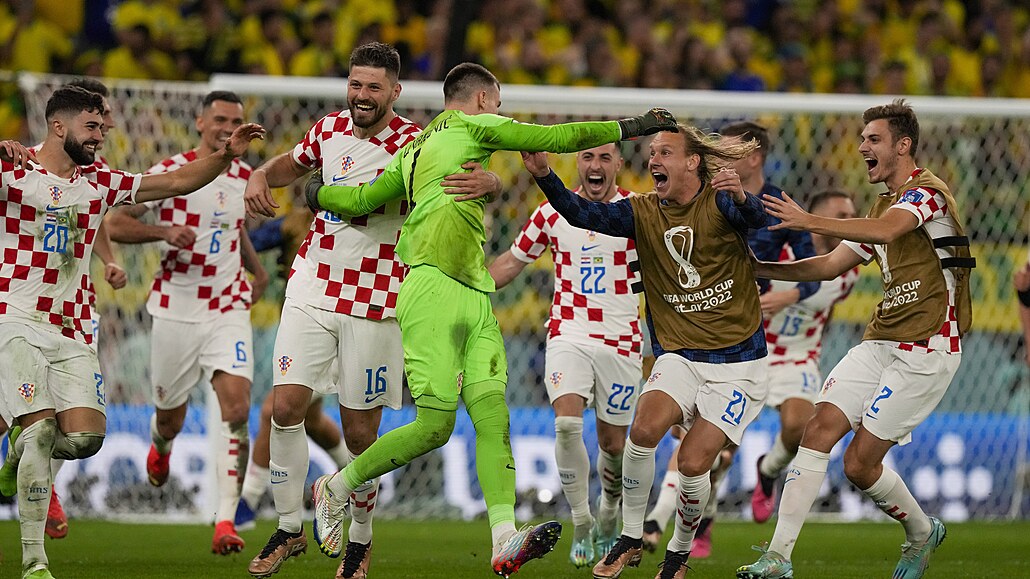 Radost Chorvatů z postupu do semifinále mistrovství světa.