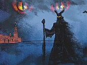 Ilustrace vládce pekel strašícího Kreml