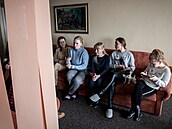 Ukrajinští ubytovaní uprchlíci v hotelu Kovák