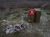 Protitankové miny u vesnice Pravdyne v Cheronské oblasti (6. prosince 2022)