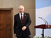 Ruský prezident Vladimir Putin na tiskové konferenci v Biškeku (9.12.2022)