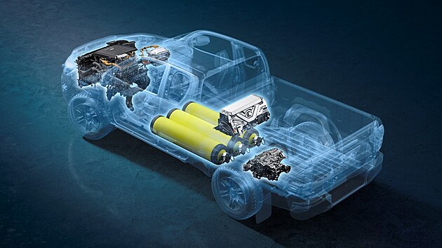 Britské zastoupení Toyoty s několika partnery vyvíjí vodíkovou verzi pick-upu Hiluxu s palivovým článku ze sedanu Mirai.