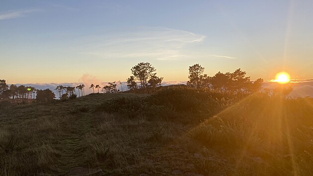 Zpad slunce posledn noc ped vstupem na Pico do Arieiro a Pico Ruivo