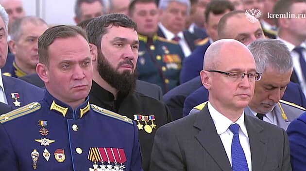 „Hrdinové Ruska“ poslouchají projev prezidenta Vladimira Putina (8.12.2022)