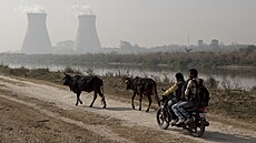 Jaderná elektrárna v indickém státě Uttarpradéš (27. březen 2018)