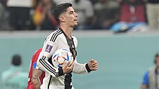 Nmec Kai Havertz slaví druhý gól proti Kostarice.