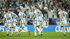Argentintí fotbalisté slaví postup do semifinále mistrovství svta.