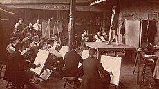 Newyorsk umleck kola Chase School of Art, rok 1896. Jak se studenti asi...