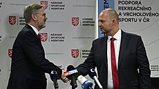 Pedseda vlády Petr Fiala uvedl do funkce nového pedsedu Národní sportovní...