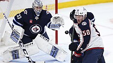 David Rittich v utkání proti Columbusu,