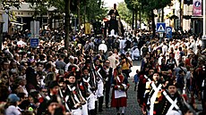 Pr�vod obr� (ducasse d�Ath) figuruje na seznamu UNESCO od roku 2008. (snímek z...