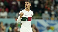 Cristiano Ronaldo v utkání skupiny H proti Koreji na mistrovství svta 2022.