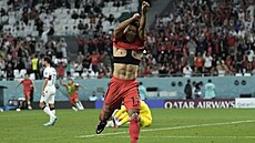 Korejský Hwang Hee-chan slaví gól do sít Portugalska v utkání skupiny H na...