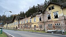 Postup prací na obnově zanedbaného lázeňského areálu v Kyselce na Karlovarsku.
