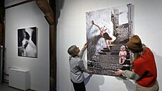 Instalace výstavy G4 výro�ní zpráva 1985�2022 v chebské Galerii 4 (29. 11. 2022)