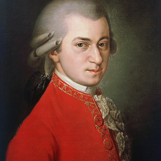 Wolfgang Amadeus Mozart na portrétu z roku 1819