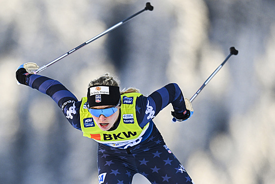 Amerianka Jessie Digginsová bhem kvalifikace sprintu v Davosu.