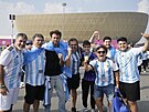 Fanouci Argentiny ped zaátkem finále fotbalového mistrovství svta v Kataru.