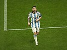 Argentinský kapitán Lionel Messi bhem finále mistrovství svta s Francií.