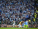 Modrobílá euforie. Argentinci oslavují vítzství ve finále mistrovství svta...
