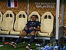Smutnící Kylian Mbappé po prohraném finále mistrovství svta.