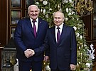 Ruský prezident Vladimir Putin a bloruský prezident Alexandr Lukaenko po...