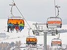 Zimn lyask sezona na Klnovci zaala. V provozu je modr sjezdovka Dmsk v...