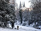 Jelení píkop na Praském hrad je otevený i v zim. (15. 12. 2022)