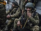 Ukrajintí vojáci v Bachmutu v Doncké oblasti (17. prosince 2022)
